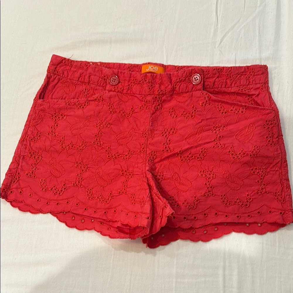 Women's Red Lace Shorts